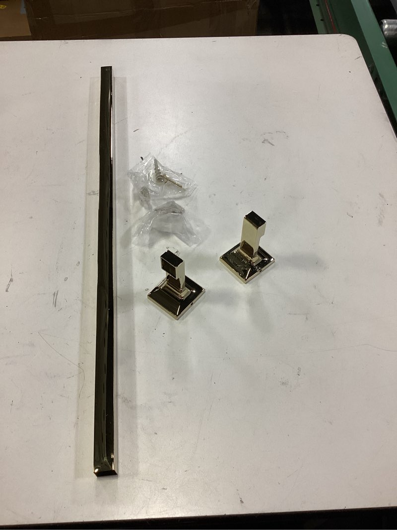 Condition photo showing As Is for USHOWER Brushed Gold Towel Bar, 24-Inch Towel Racks for Bathroom Wall-Mounted, SUS304 Stainless Steel Towel Rod Modern Home Decor (Total Length 27-Inch) Brushed Gold 27 Inch (Fits 24'' wall studs)