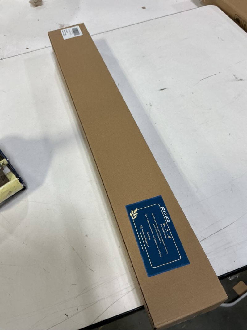 Condition photo showing New/Like New for Joydeco 100% Blackout Roller Shades (Pro), Free-Stop Cordless Blinds for Windows, UV Protection, Natural Woven Blinds for Home and Office, Light-Proof Aluminum Cover (Black, Custom Size) Black Custom Size