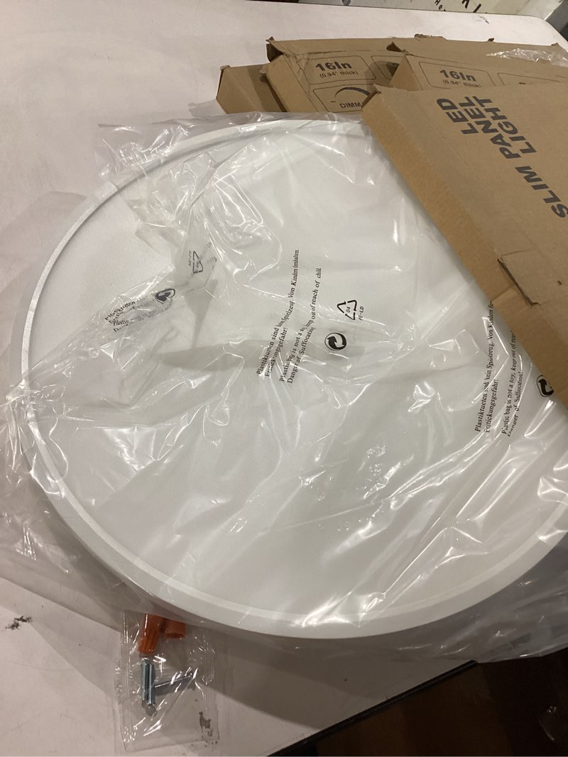 Condition photo showing New/Like New for lmp 15.8inch flush mount ceiling light 36w, 3cct selectable (3000k/4000k/5000k) dimmable ceiling light fixture, 2200lm white thin round led ceiling light flush mount for bedroom,2 packs, tel white 2 packs