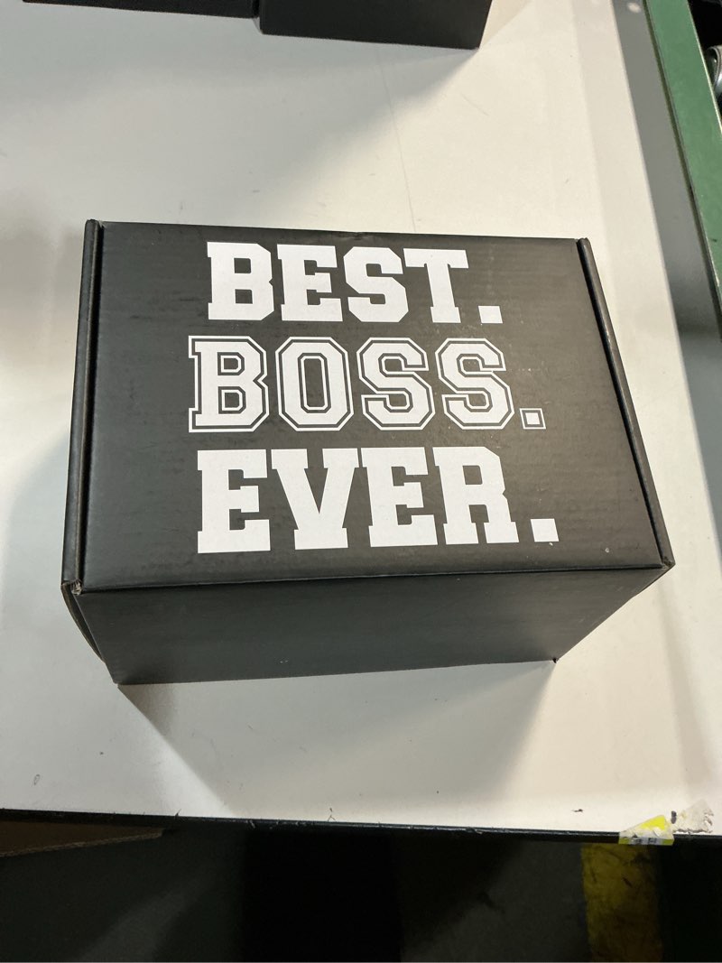 Condition photo showing New/Like New for 10 Pcs Boss Gifts for Men, Boss Day Gifts for Him, Best Bosses Gift with 20 Oz Tumbler, Socks, Acrylic Plaque, Bracelet, Keychain, Funny Inspirational Appreciation Gift from Employees