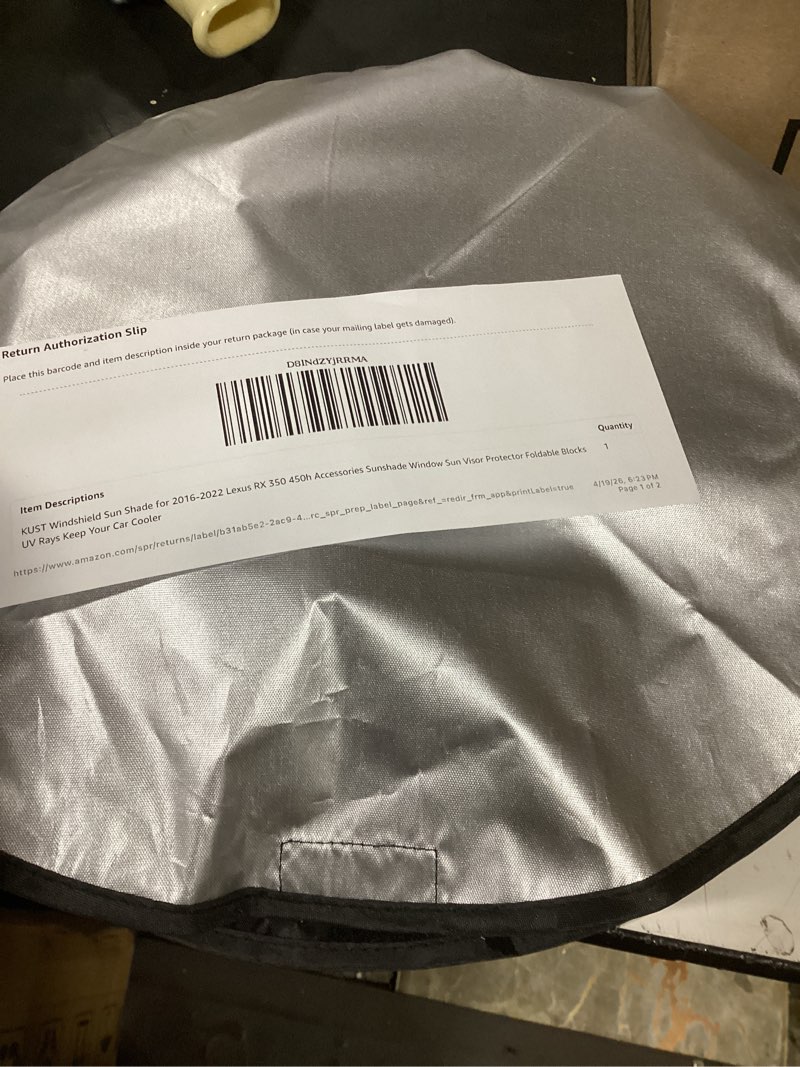Condition photo showing Good Condition for kust windshield sun shade for 2016-2022 lexus rx 350 450h accessories sunshade window sun visor protector foldable blocks uv rays keep your car cooler for | lexus rx 2016-2022