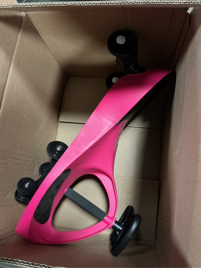 Condition photo showing Good Condition for wiggle car ride on toy - no batteries, gears or pedals - twist, swivel, go - outdoor ride ons for kids 3 years and up by lil' rider (hot pink and black)