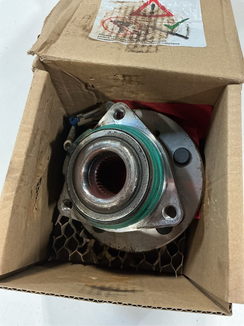 Condition photo showing As Is for macel 513121 front wheel hub bearing assembly compatible with chevy impala monte carlo, cadillac dts eldorado seville, buick century, pontiac grand prix bonneville 5 lug w/abs