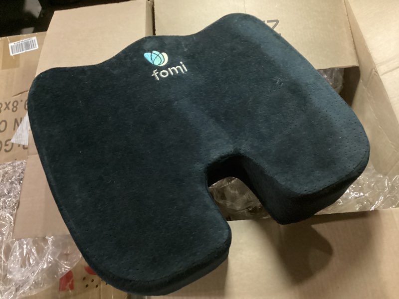 Condition photo showing Good Condition for FOMI Extra Thick Firm Coccyx Orthopedic Memory Foam Seat Cushion | Black Large Cushion for Car or Truck Seat, Office Chair, Wheelchair | Back Pain Relief (Black)