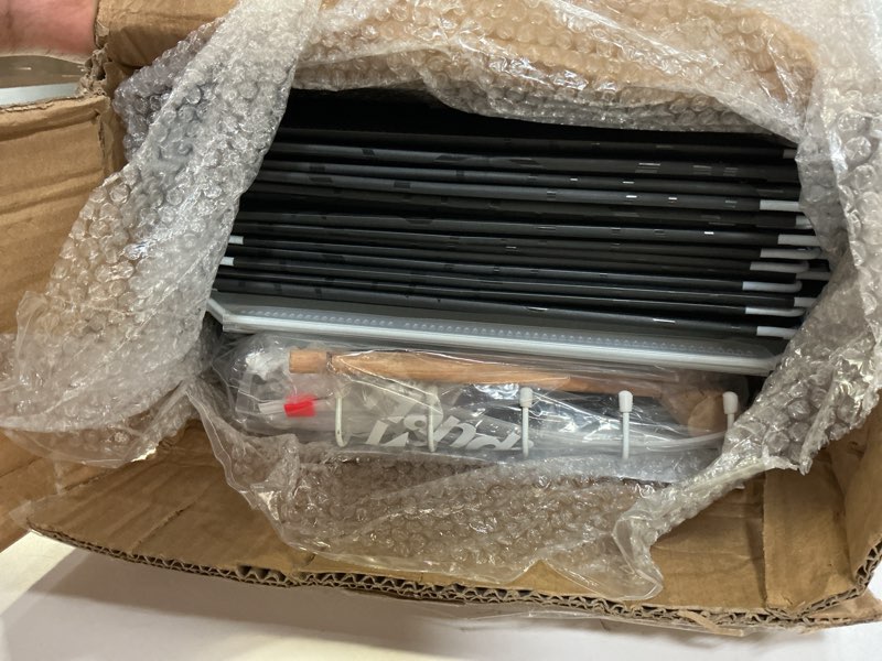 Condition photo showing New/Like New for shoe rack 8 tier storage cabinet with doors, key holder, portable shoes organizer, expandable standing rack, storage 32-64 pairs shoes, boots, slippers for closet hallway bedroom entryway (black)