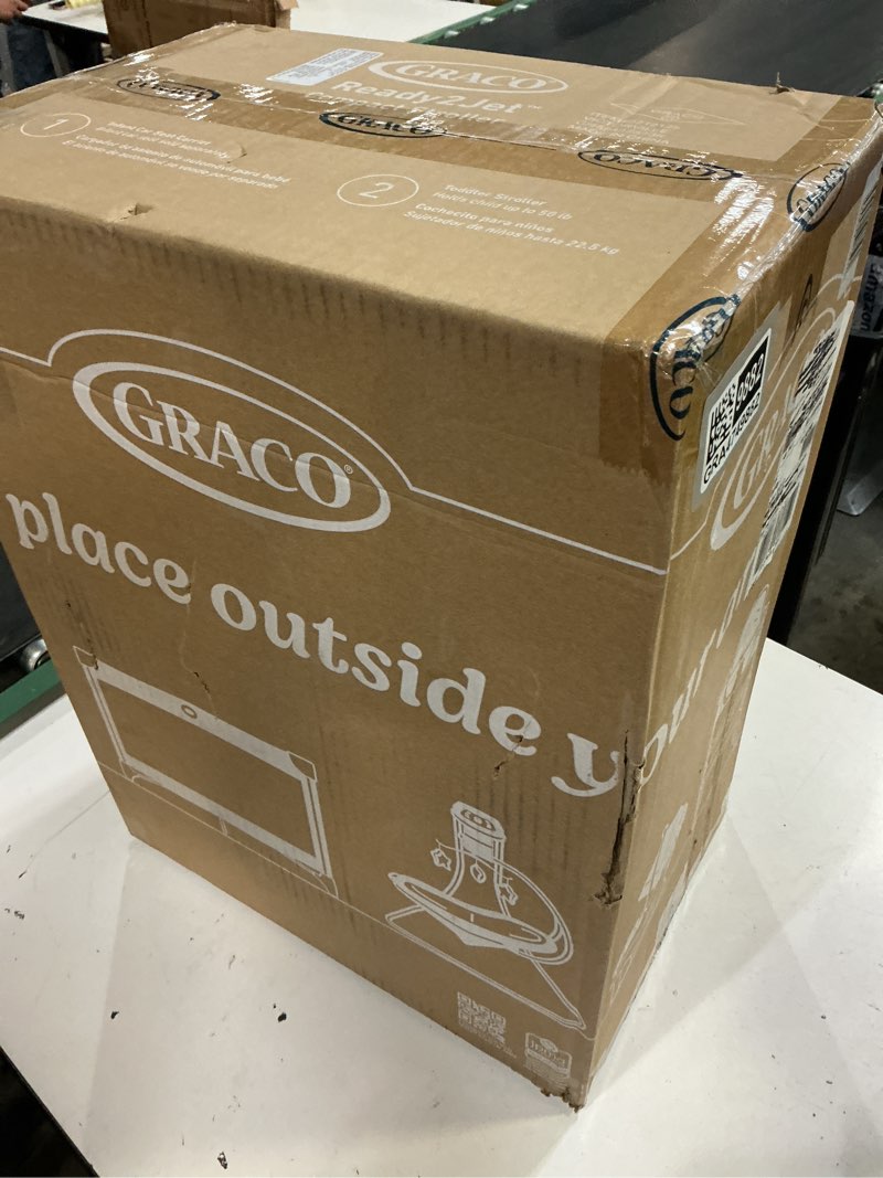 Condition photo showing New/Like New for graco® ready2jet compact stroller – compact travel stroller with automatic fold splatter art