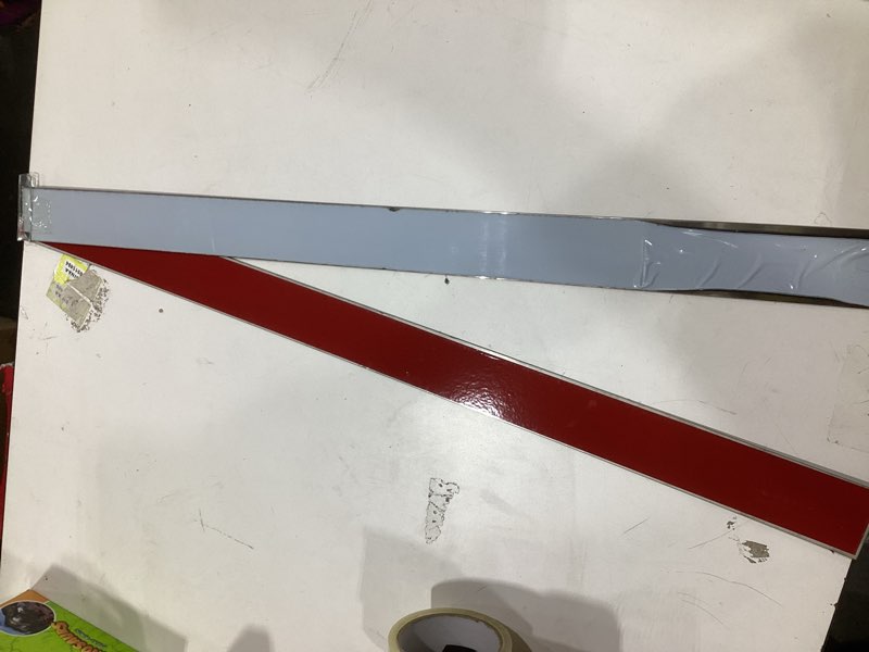 Condition photo showing Good Condition for 2 Pcs 304 Stainless Steel Strips, Brushed Self Adhesive Strip Metal Trim Strip, Finishing Sheet Metal Strips for Microwave/Oven/Range/Cooktop, 30" Long, 2" Wide Gap Filler for Kitchen Decor 2in Silver