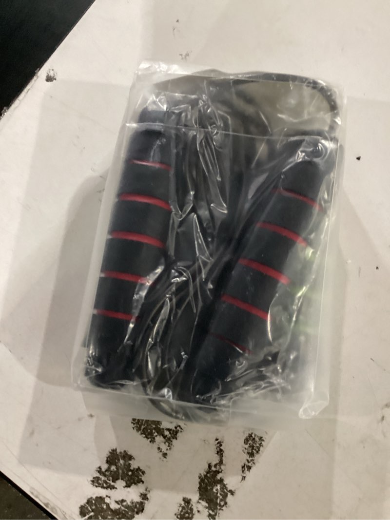 Condition photo showing Good Condition for boomiboo jump rope, adjustable jump ropes,skipping rope tangle-free rapid speed with ball bearings for women men kids,exercise & slim body jumprope at home school gym green+red