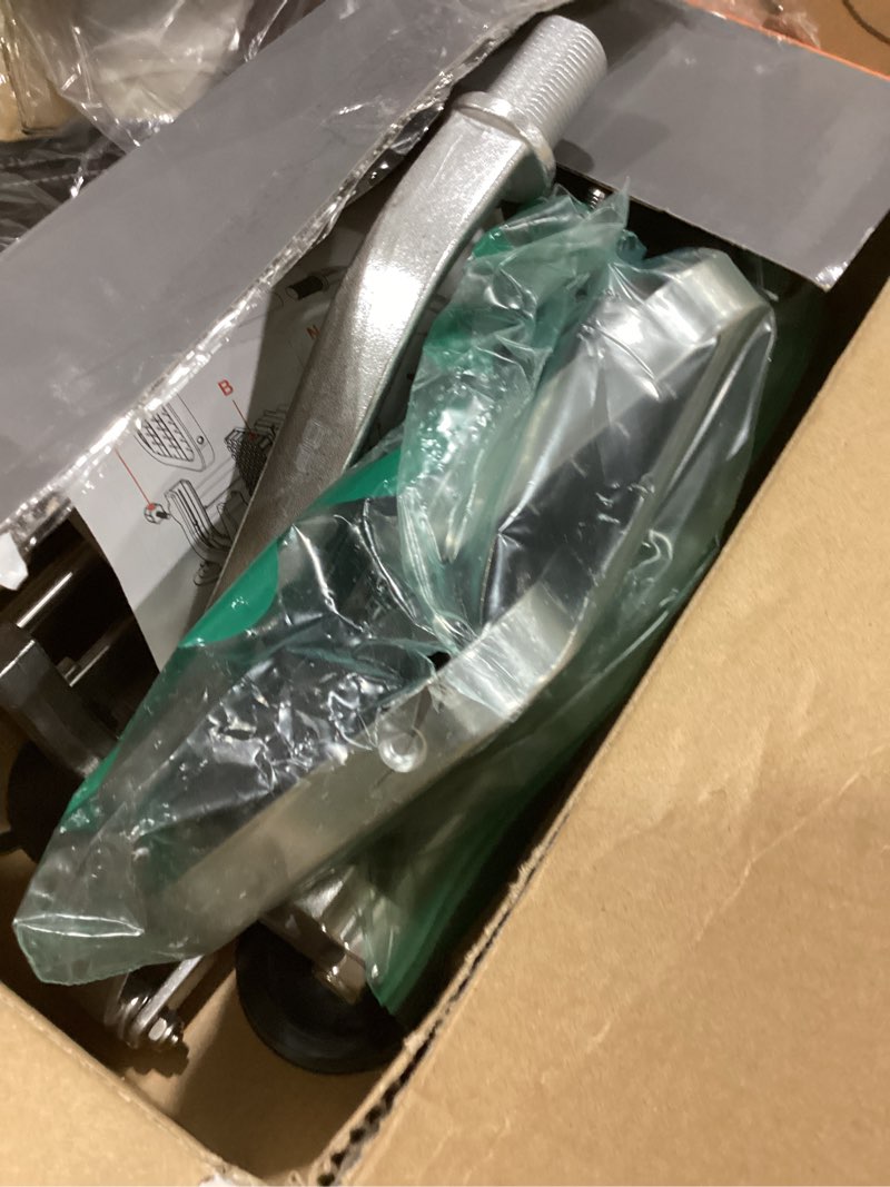 Condition photo showing As Is for French Fry Cutter, Stainless Steel Potato Cutter with 1/2 Inch, 3/8 Inch and 1/4 Inch Blades (Manual Cutter, 1/2 '' & 3/8 '' & 1/4 '' Blade) 1/2 Inch & 3/8 Inch & 1/4 Inch Manual Cutter