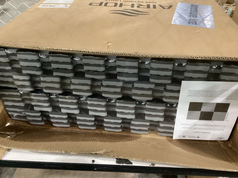 Condition photo showing New/Like New for AIRHOP Upgraded 0.79" Extra Thick 48 Sq Ft High-Density Eva Foam Exercise Gym Mats, 12 Pcs Large Interlocking Puzzle Floor Tiles (24"x24") for Home Gym, Black&Gray