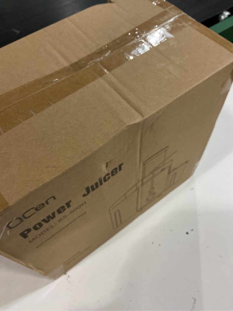 Condition photo showing Good Condition for qcen juicer machine, 800w centrifugal juicer extractor with wide mouth 3” feed chute for fruit vegetable, easy to clean, stainless steel, bpa-free (black) 800w black