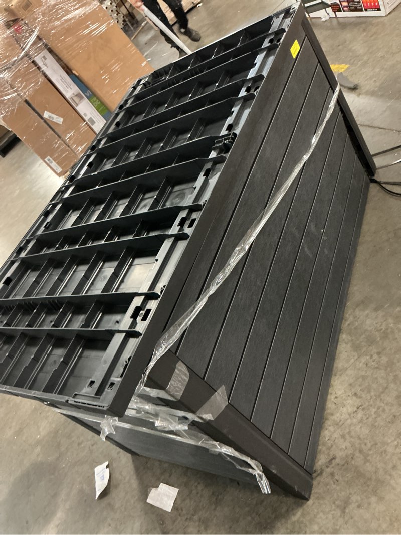 Condition photo showing As Is for keter black storage box large 