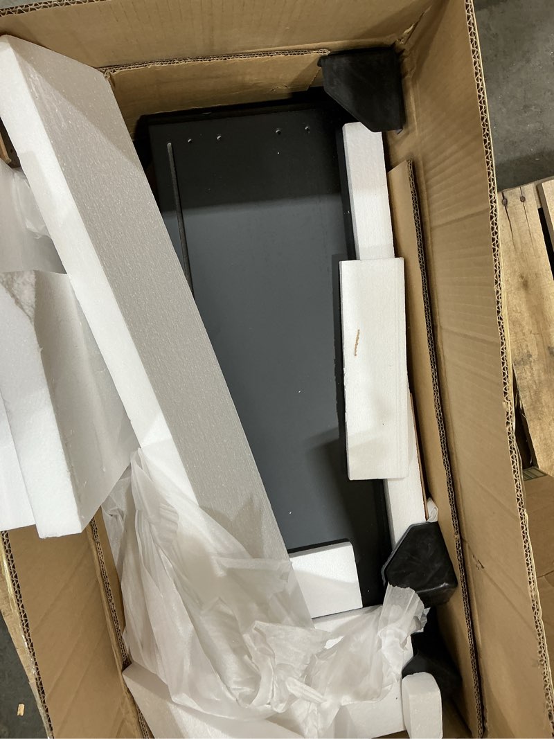 Condition photo showing Good Condition for vanirror black wall cabinet 24x30 inch wooden over the toilet storage cabinets with 2 doors, above toilet storage medicine cabinets for bathroom laundry room bedroom kitchen black with silver handle 24x30
