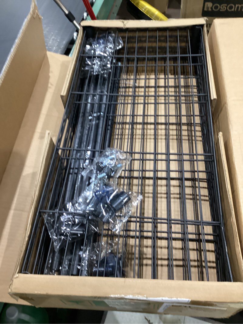 Condition photo showing Good Condition for 4 tier storage racks shelving, heavy steel pantry shelves, adjustable wire shelving rack, suitable for garage, kitchen, bathroom, office, 20" w x 12" d x 32" h, black 4-tier 19.69"w x 11.81"d x 31.5"h black