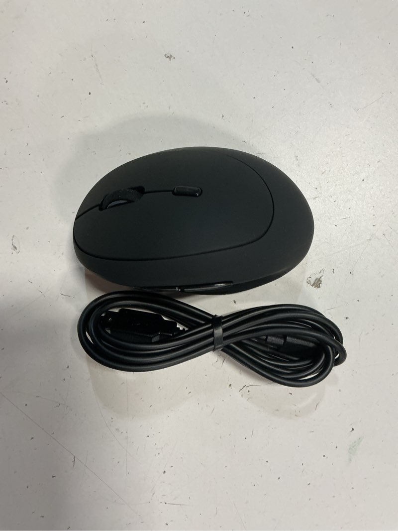 Condition photo showing New/Like New for tecknet ergonomic mouse, bluetooth wireless vertical mouse, rechargeable battery, quiet clicks, 4800 dpi adjustable, bt5.0/3.0 & 2.4g connect, easy to use, wide compatibility - black m black