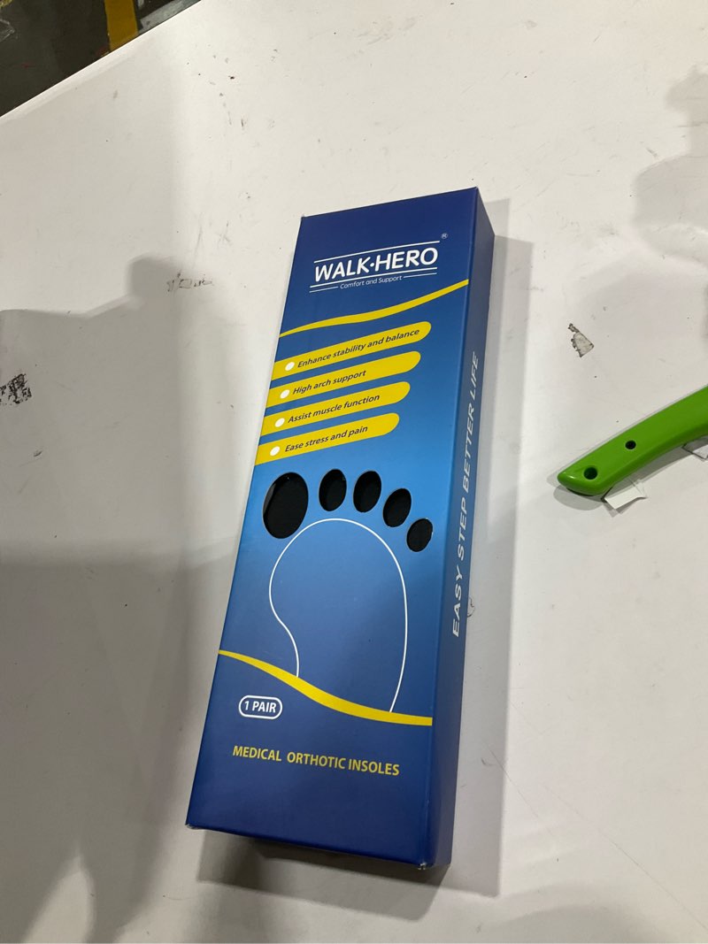 Condition photo showing Good Condition for Plantar Fasciitis Relief - Arch Support Insoles for Men Women, Shoe Inserts for Flat Feet, Orthotic Shoe Insoles All-Day Energy and Comfort with Every Step (Mens 11-11 1/2 | Womens 13-13 1/2) Blue Mens 11 - 11 1/2 | Womens 13 - 13 1/2