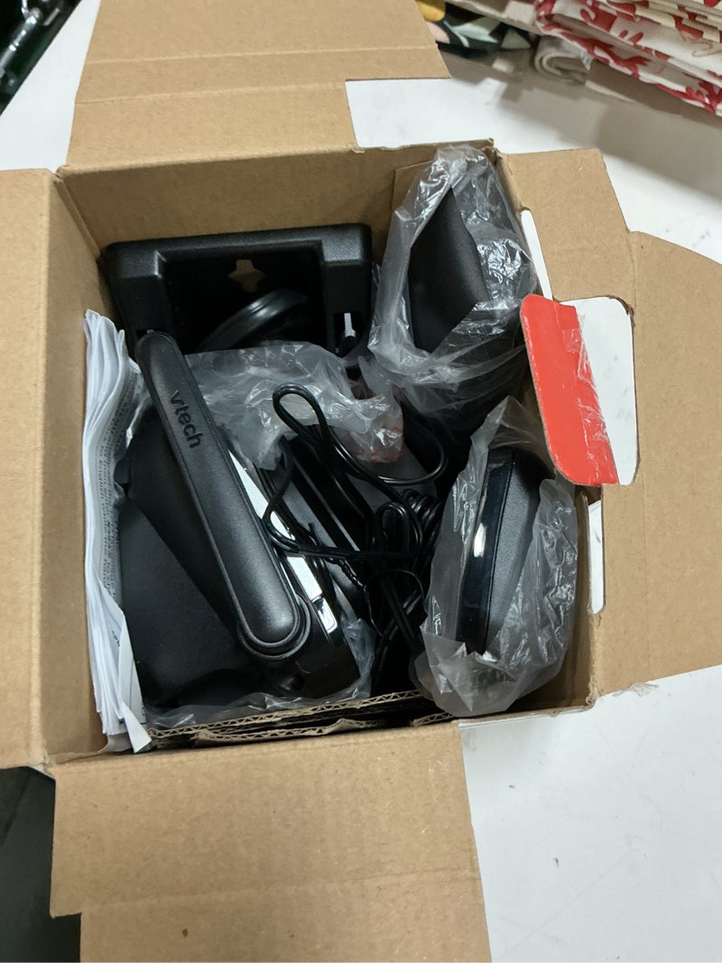 Condition photo showing As Is for vtech cs5229-2 2 handset extended range dect 6.0 cordless phone with answering system (silver/black)