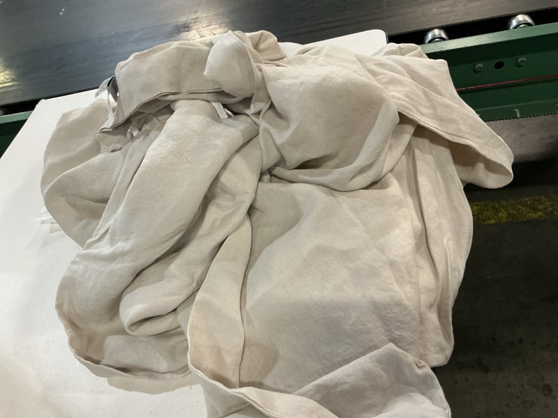 Condition photo showing Good Condition for european linen duvet cover, full/queen, sand