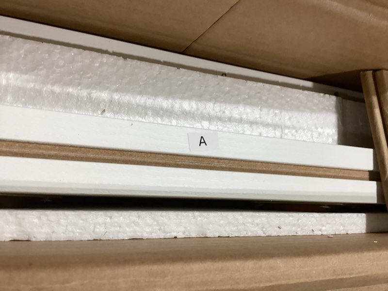 Condition photo showing Good Condition for Flrrtenv 8-Cube Bookshelf 2 Tier Modern Bookcase with Legs, 11in Shelf Opening, 47" Wood Bookshelves Storage Organizer Shelf, Freestanding Open Book Shelves for Bedroom Living Room Office, White White 47.2 Inch