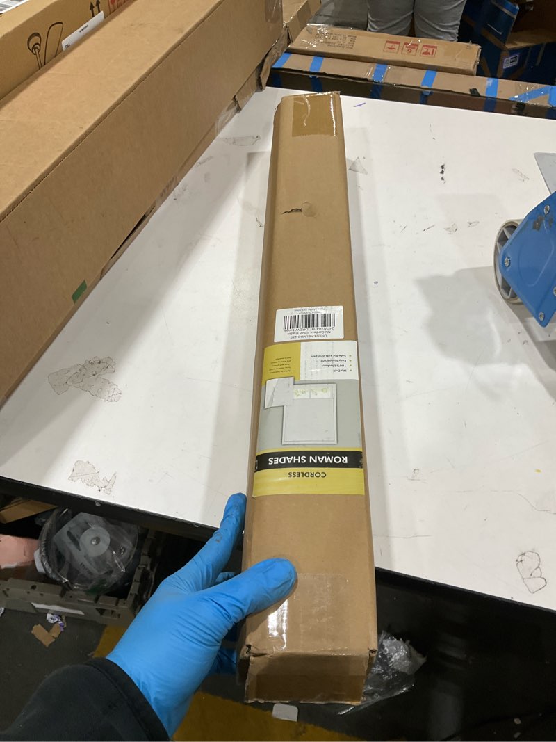 Condition photo showing Good Condition for No Tools No Drill Cordless Roman Shades for Indoor Windows 100% Blackout, for Window Size 24" W × 64" H Beige Beige 24" W × 64" H