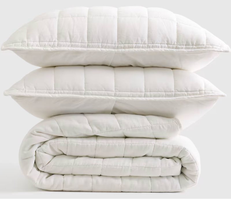 nwot quince organic airy gauze duvet cover set undyed cotton king white 