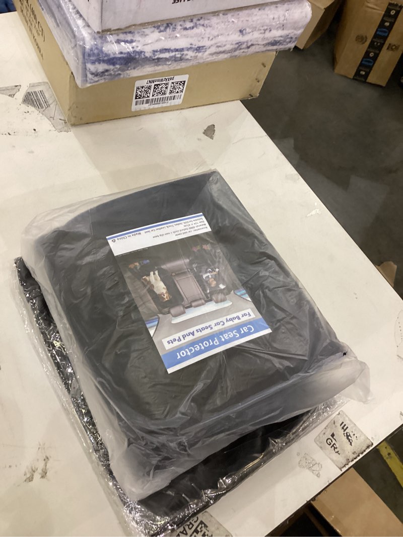 Condition photo showing As Is for 4 Pack Non-slip Car Seat Protector and Backseat Organizer Kick Mat with Tablet Holder, Large Waterproof Car Seat Protector with Storage Pockets for Leather and Fabric