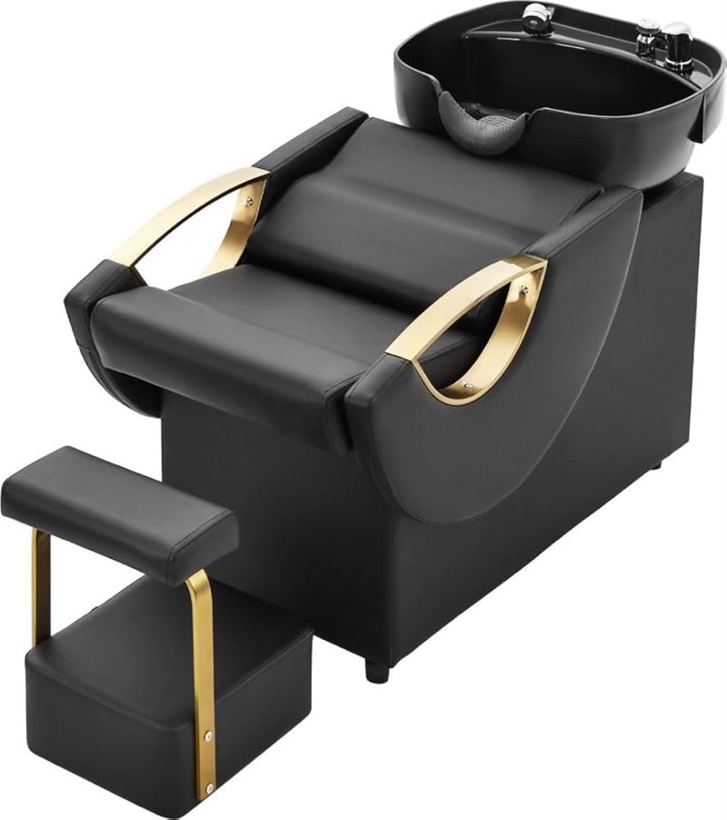 ABS Plastic Freestanding Shampoo Bowl And Chair Set For Salon