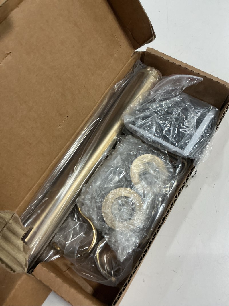 Condition photo showing New/Like New for ivilon drapery window curtain rod - end cap style design 1 inch pole. 28 to 48 inch color warm gold 28 to 48 in.