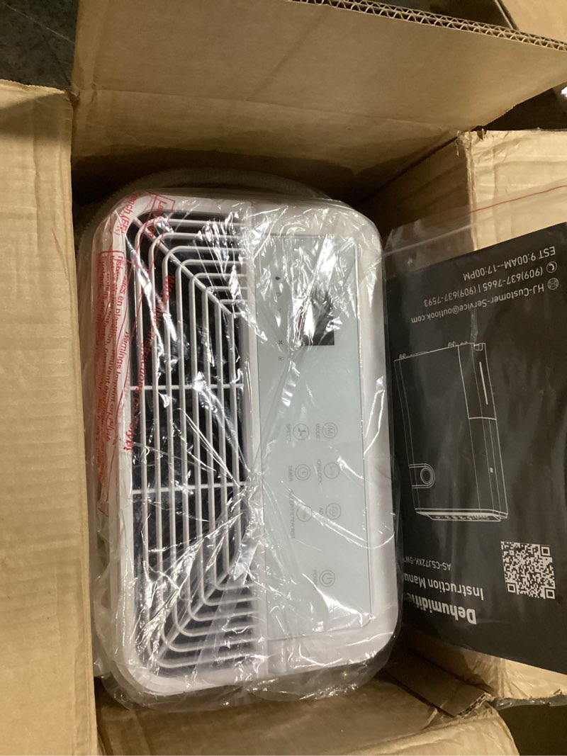 Condition photo showing Good Condition for 80pints dehumidifier with drain hose, 5,500 sq.ft dehumidifier for basement, 5l/1.32 gallon tank, energy star cert. 42db, humidity display ring, humidity remover for home, bedroom & bathroom white 80 pints