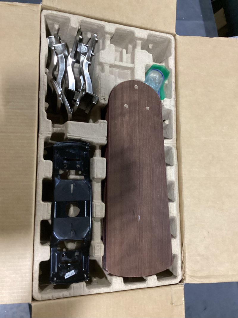 harbor breeze centreville 42-in brushed nickel with nutmeg/cocoa blades flush mount ceiling