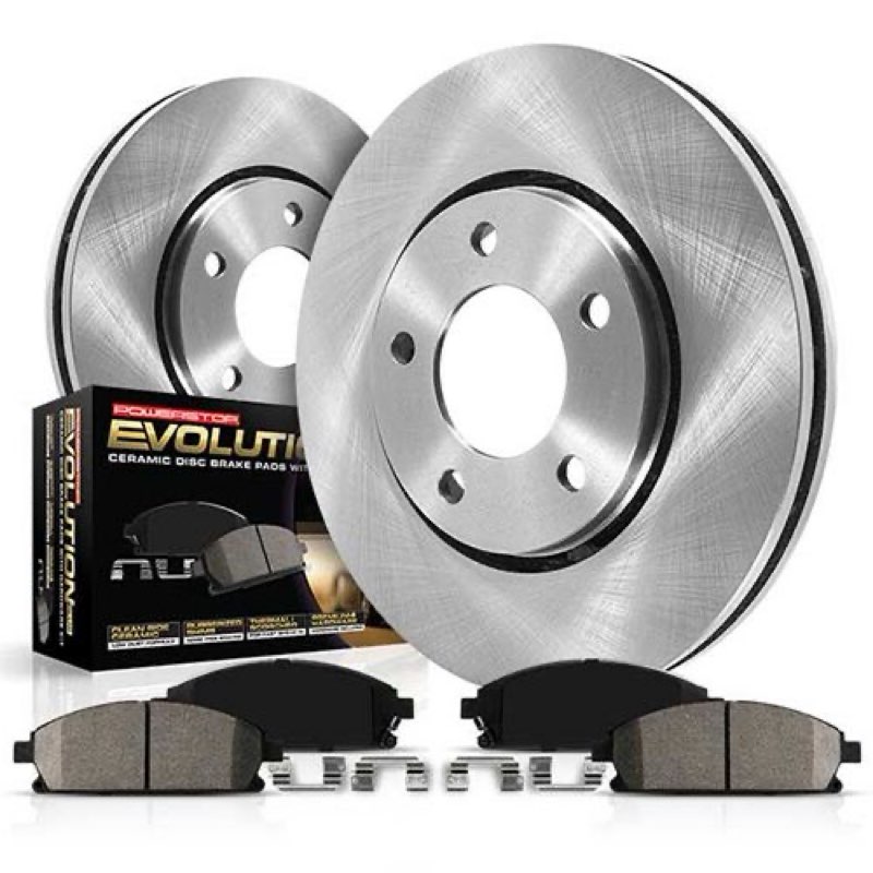 Power Stop KOE9202 Stock Replacement Brake Pads and Rotors Brake Kit Autospecialty For Audi Q5 Sport