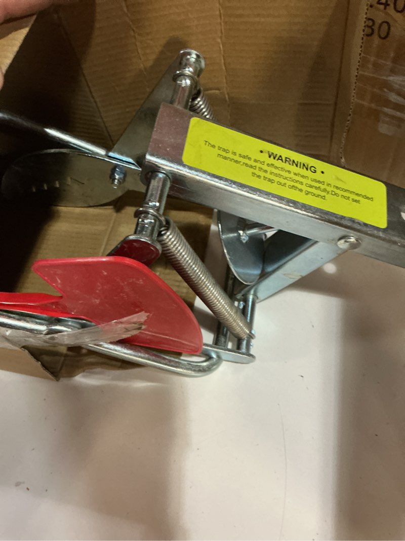 Condition photo showing New/Like New for mole trap scissor 2 pack, upgraded mole traps for lawns that kill best, galvanized steel mole killer, easy step setup 2 pack jawed scissor