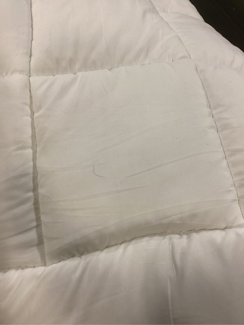 Condition photo showing As Is for Ultra Soft Queen Size Mattress Topper - Viscose Made from Bamboo Pillow Top Mattress Pad for Back Pain Relief - Naturally Cooling for Hot Sleepers, Green Green Queen