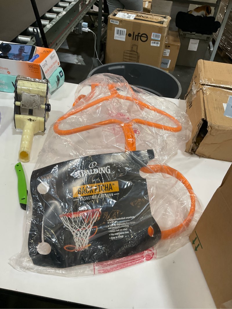 Condition photo showing Good Condition for spalding back atcha ball return 8354, orange, basketball sport outdoor, new