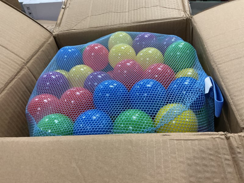 Condition photo showing New/Like New for sunny days entertainment 200 premium crush-resistant play balls for ball pits – non-toxic, bpa & phthalate free – vibrant assorted colors with zippered storage bag (2.5" diameter)
