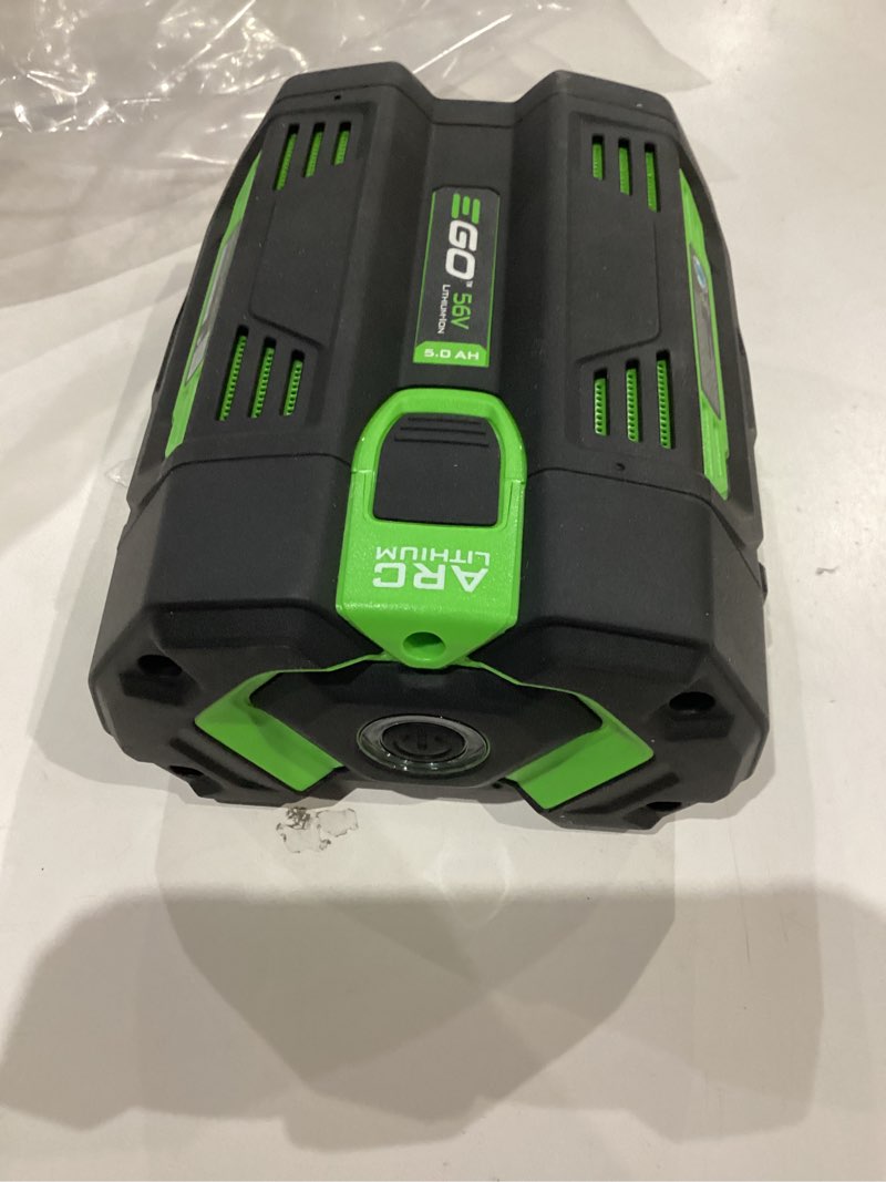 Condition photo showing As Is for ego power+ 56 -volt, 5 ah 1 -pack lithium ion (li-ion) battery