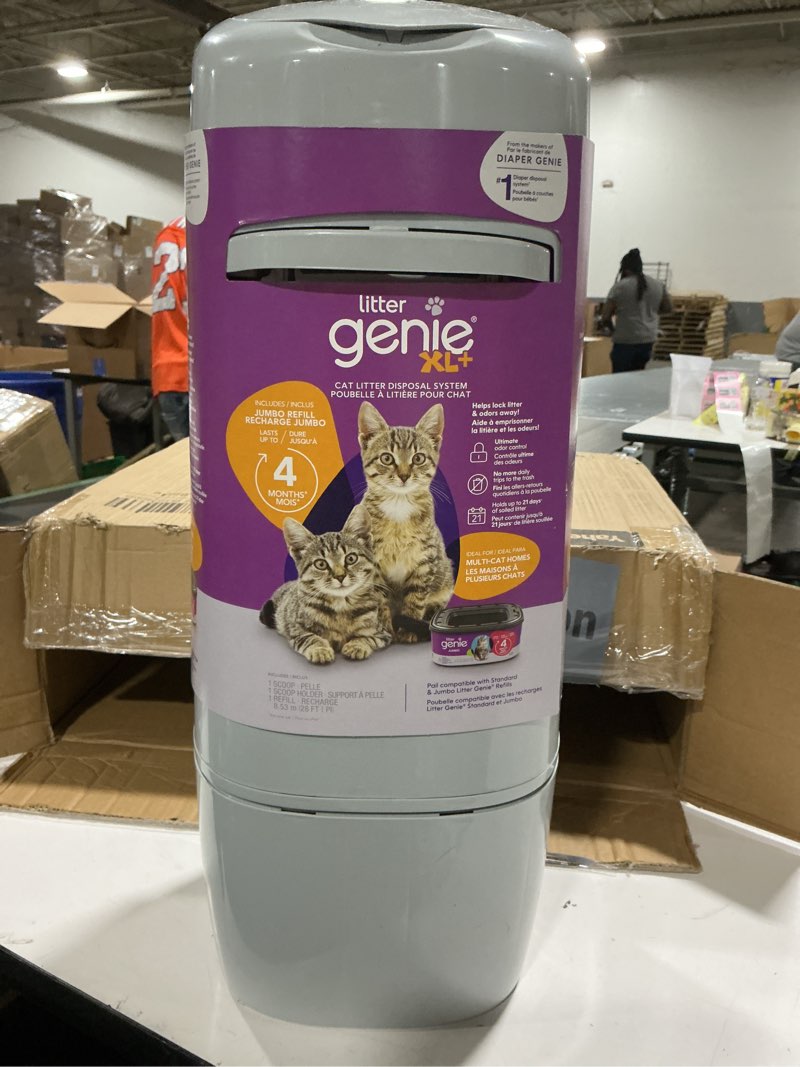 Condition photo showing Good Condition for Litter Genie XL+ Pail | Cat Litter Waste Disposal System for Odor Control | Includes 1 Jumbo Refill Bag XL+ Pail & Jumbo Refill