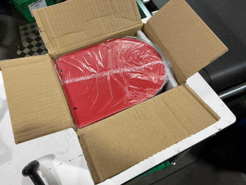 Condition photo showing As Is for metal mailboxes for outside post mount, galvanized steel standard mail box, 20 x 8.9 x 6.7 inches, medium compacity, red mailbox