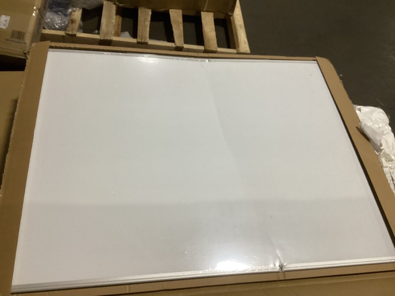 Condition photo showing As Is for amazon basics magnetic dry erase whiteboard, 36 x 48-inch, aluminum frame, silver/white, easy to install silver/white 36 x 48-inch