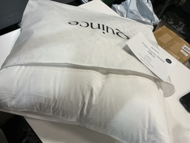 quince luxe goose down pillow standard