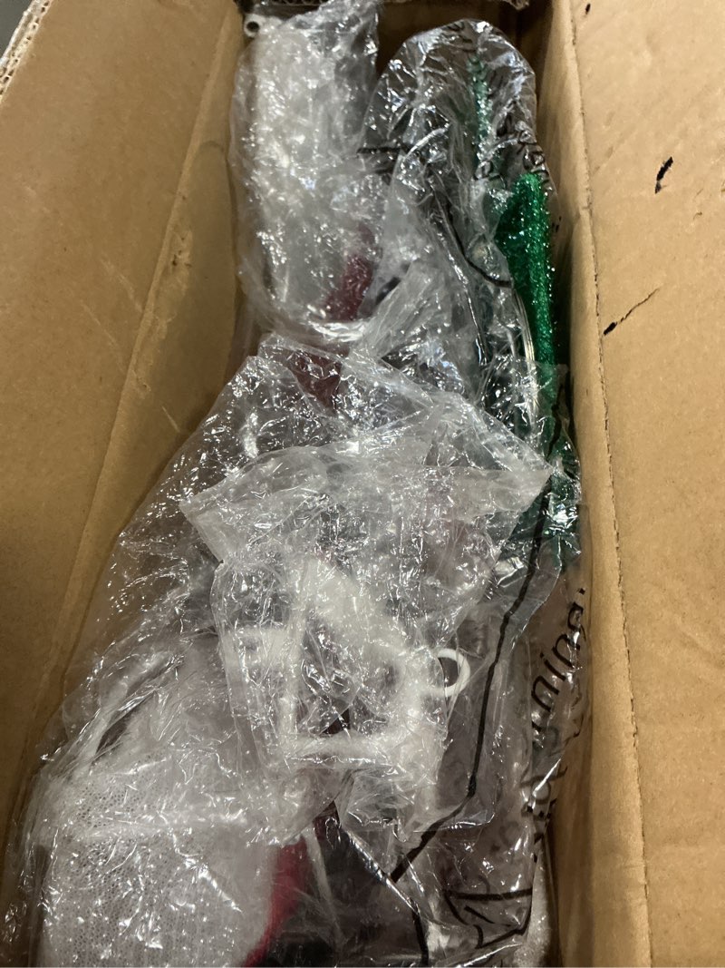 Condition photo showing Good Condition for Lighted Christmas Candy Cane Decoration Outdoor Pre-lit 3D Crossed Candy Cane Glittered with LEDs Lighted Up Standing Ornament Outdoor Indoor Christmas Decoration for Home Lawn Yard Garden Display Cottage