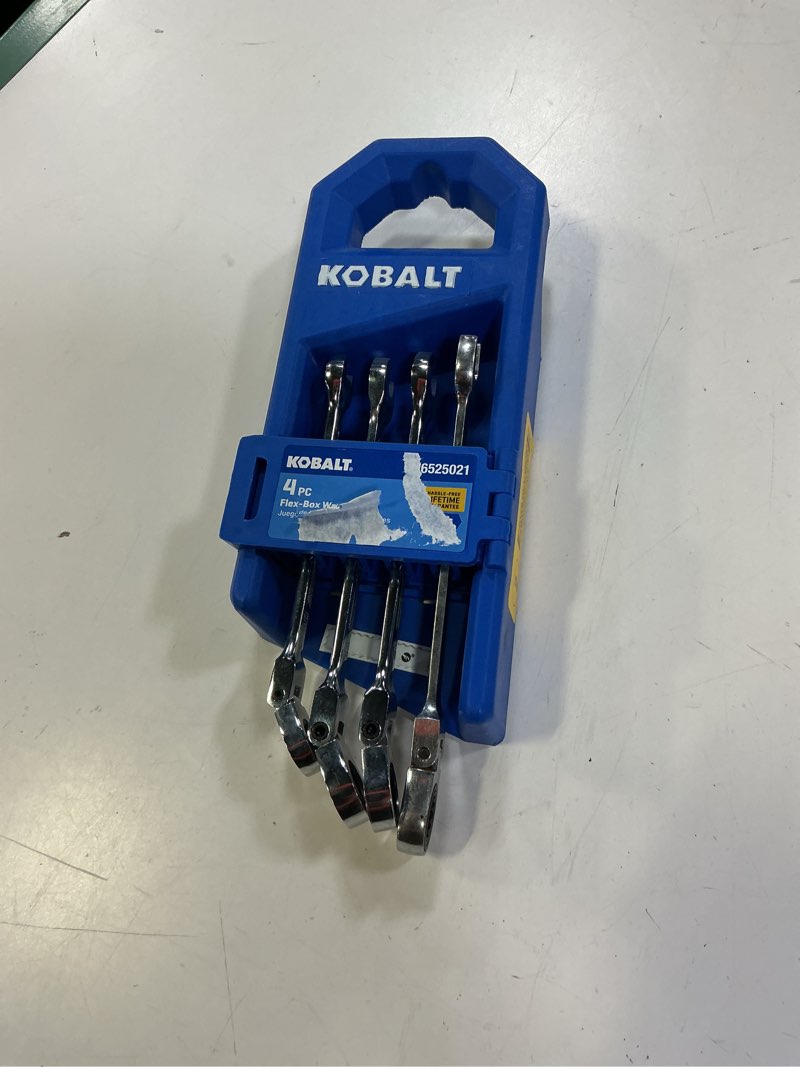 Condition photo showing Good Condition for kobalt 4 -piece set metric flexible head ratchet wrench