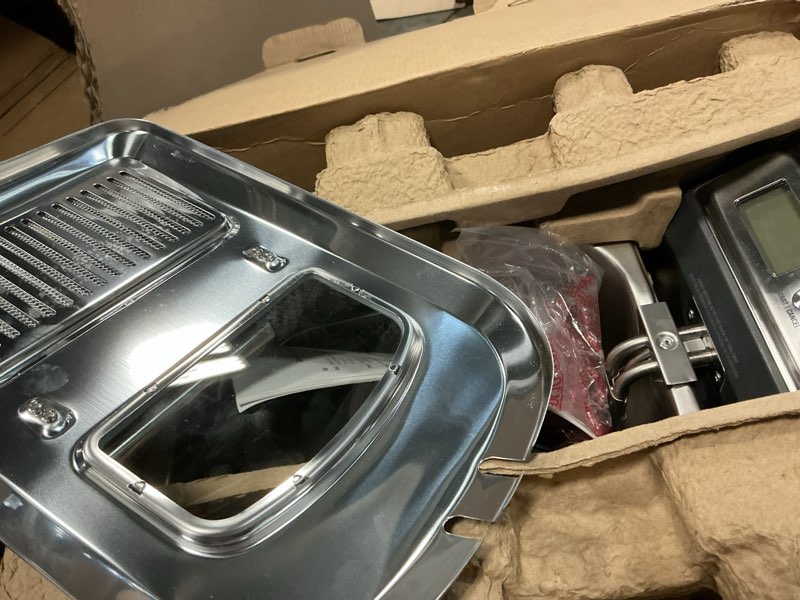 Condition photo showing As Is for Breville Smart Fryer, 4 Quart, Brushed Stainless Steel