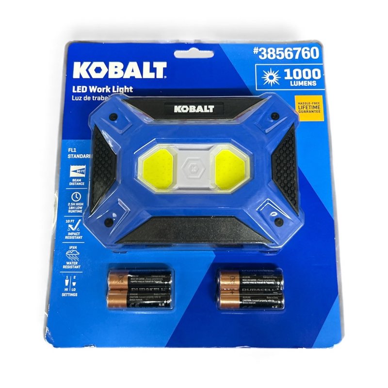 kobalt 6-volt 1000-lumen led battery-operated portable work light