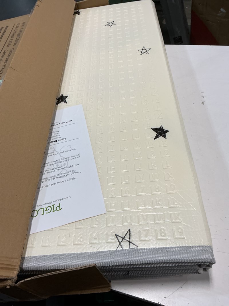 Condition photo showing Good Condition for Baby Play Mat,79"X71"Extra Large Play Mat,Non-Toxic Tummy Time,Baby Play Mats for Floor,Waterproof,Baby Crawling Mat,Soft Foam Mat for Babies and Toddlers,Reversible & Portable Star and Rainbow Multi 79 X 71 X 0.4