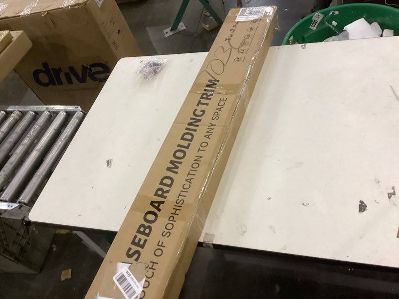 Condition photo showing New/Like New for Wall Baseboard Molding Trim,8-Pack of 48 x 2.76 Inch,Peel and Stick High Impact Finish Molding Panel Skirting Board for Home Decor,32 Feet (White 3) JF116-8P