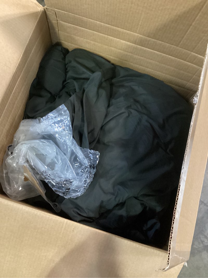 Condition photo showing As Is for himeet queen comforter set 7 pieces bed in a bag black luxury soft queen size bed set pintuck pinch pleat bedding sets with comforter, flat sheet, fitted sheet and pillowcases & shams black queen