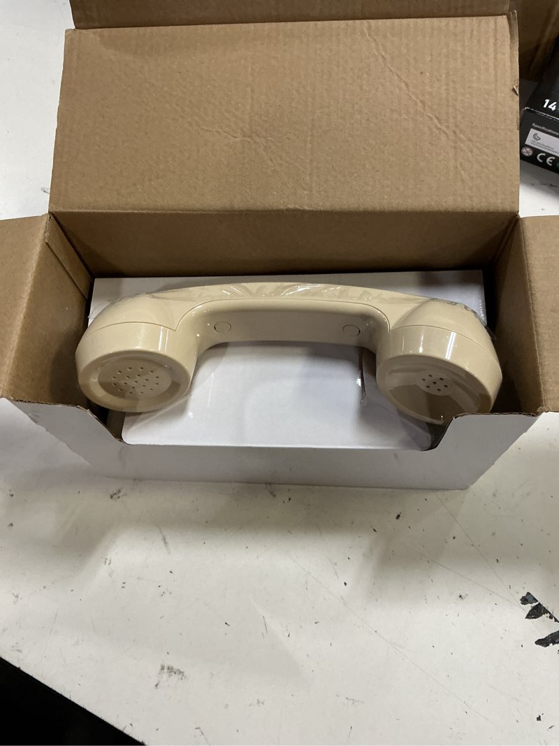 Condition photo showing New/Like New for retro wall mount phone with loud mechanical ringer vintage wall phones for landline with volume adjustable old fashioned corded landline telephone for home school kitchen office black (ours is beige)