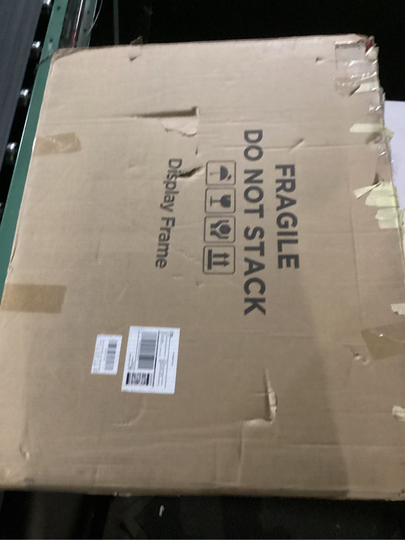 Condition photo showing Good Condition for Jersey Frame Display Case, Large Lockable Shadow Box Sports Jersey Frame with 98% UV Protection Acrylic and 2 Hanger for Baseball Basketball Football Soccer Hockey Shirt,Uniform, Graduates Black White Frame 1 Pack with Gold Locks