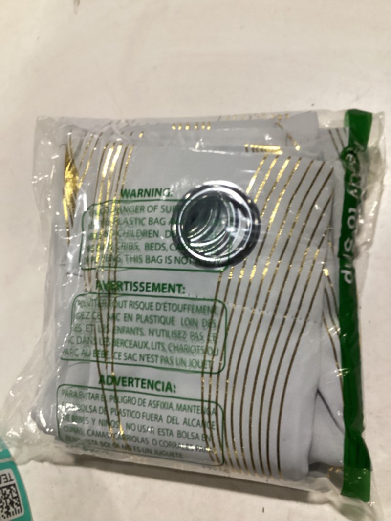 Condition photo showing New/Like New for Deconovo Blackout Curtains - Thermal Insulated, Noise-Reducing Window Drapes for Bedroom, Living Room - 2 Panels, Light Silver Grey/Wave, 52W x 54L Greyish White Gold Wave 52"W x 54"L (Pack of 2)